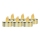 SET 6x LED Christmas decorations 6xLED/6xCR2032 gold