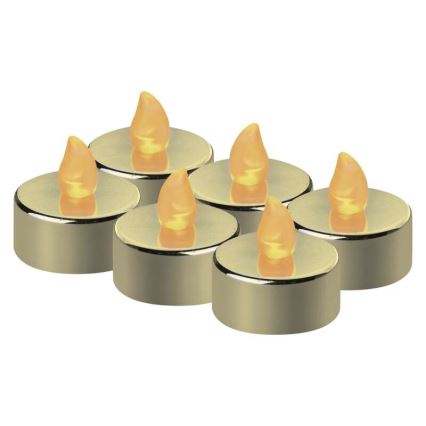 SET 6x LED Christmas decorations 6xLED/6xCR2032 gold