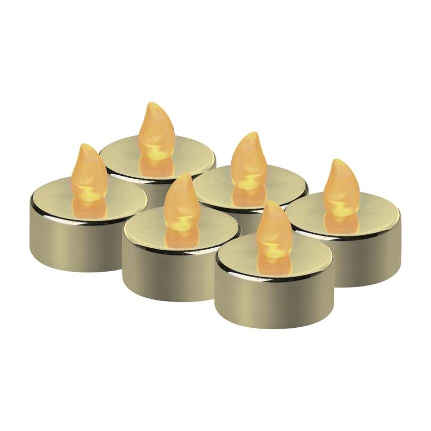 SET 6x LED Christmas decorations 6xLED/6xCR2032 gold