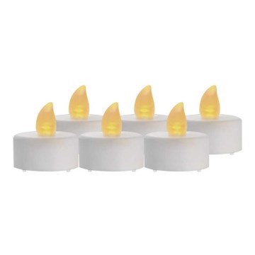 SET 6x LED Christmas decorations 6xLED/6xCR2032 white