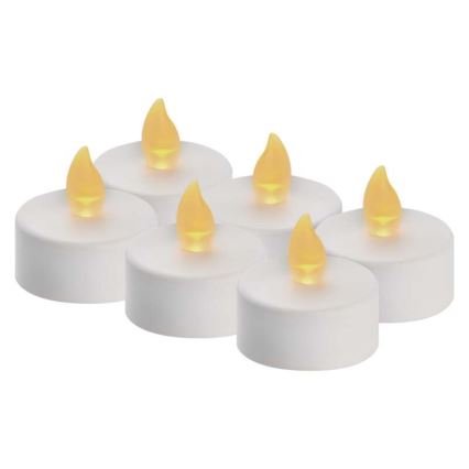 SET 6x LED Christmas decorations 6xLED/6xCR2032 white