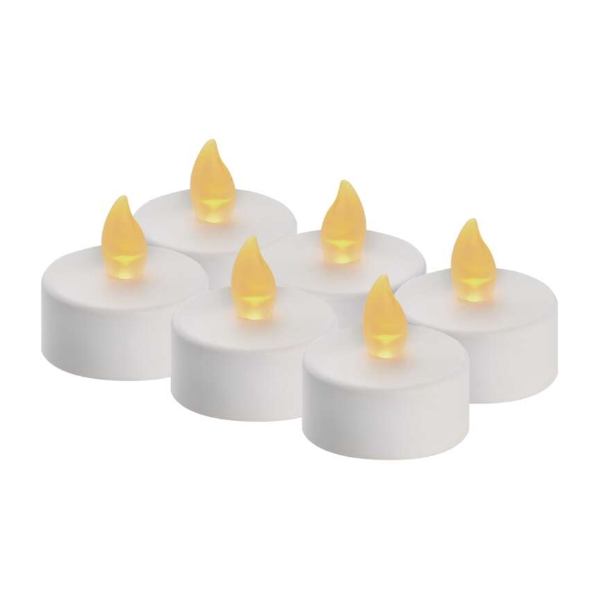 SET 6x LED Christmas decorations 6xLED/6xCR2032 white