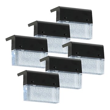 SET 6x LED RGB Solar wall light LED/1W/1,2V 3500K IP65