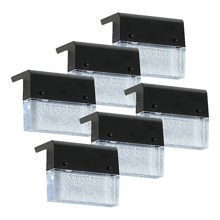 SET 6x LED RGB Solar wall light LED/1W/1,2V 3500K IP65