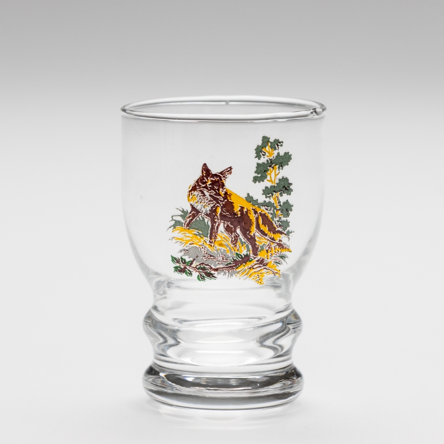 Set 6x liqueur glass clear - hunting motif