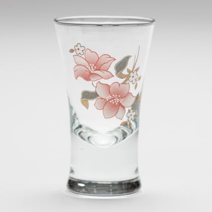 Set 6x liqueur glass with a bouquet motif no. 2