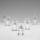 Set 6x liqueur glass with a bouquet motif no. 3
