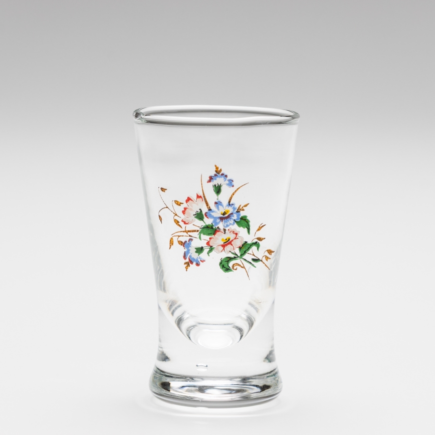 Set 6x liqueur glass with a bouquet motif no. 3