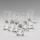Set 6x liqueur glass with a handle clear with a bouquet motif no. 2