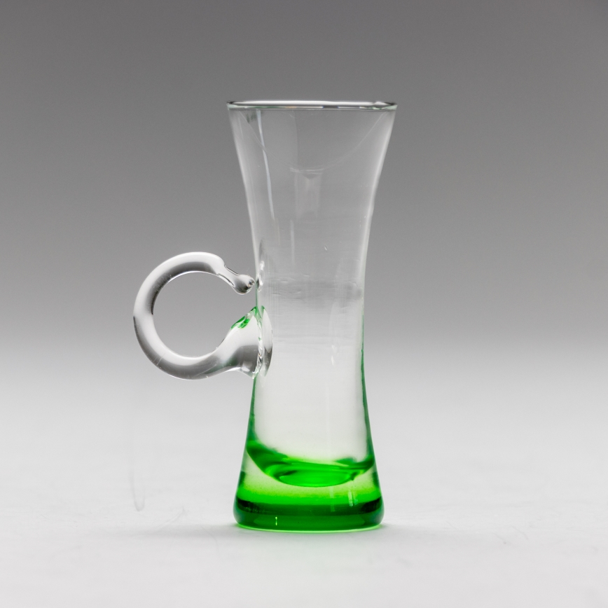 Set 6x liqueur glass with a handle green