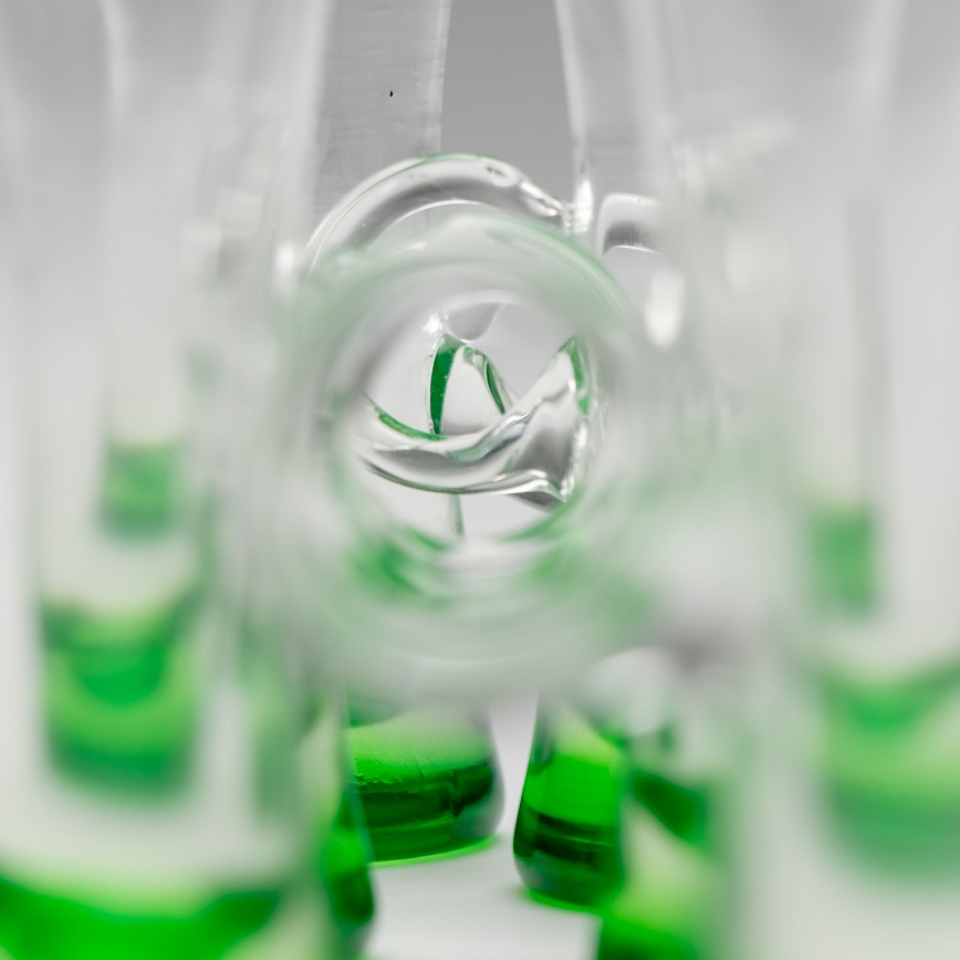 Set 6x liqueur glass with a handle green