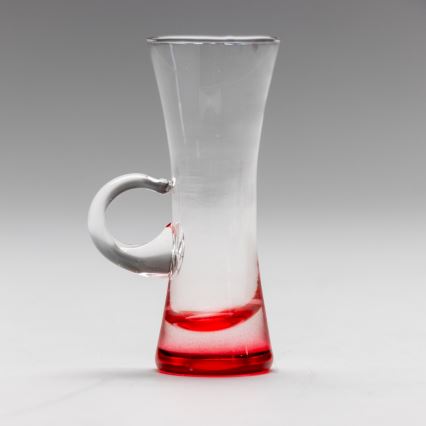 Set 6x liqueur glass with a handle red