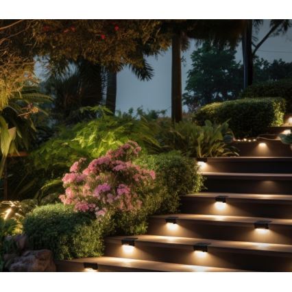 SET 8x LED Solar staircase lighting LED/0,06W/1,2V 3000K IP44 600 mAh