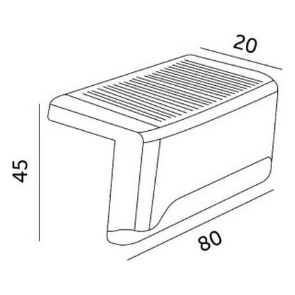 SET 8x LED Solar staircase lighting LED/0,06W/1,2V 3000K IP44 600 mAh