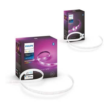SET - LED RGBW Dimmable strip Philips Hue WHITE AND COLOR AMBIANCE 2m LED/20W/230V + strip 1m LED/11W/12V