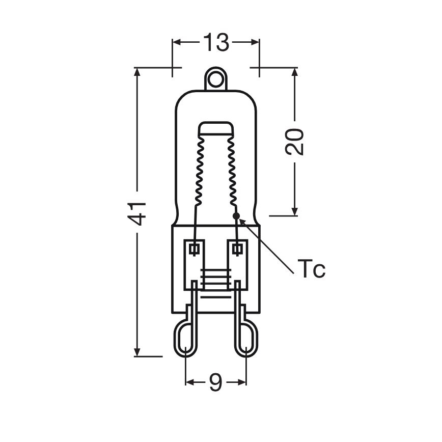 Set of 10 HALOPIN G9 Oven Bulbs 25W 230V 2700K - Osram