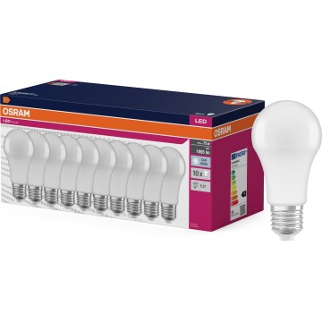 SET OF 10 LED BULBS CLASSIC A75 E27/10W/230V 4000K - Osram