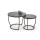 Set of 2 AURORO Coffee Tables, Green/Anthracite