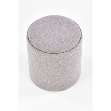 Set of 2 AVIKO stools, Ø 38/45 cm, grey/beige