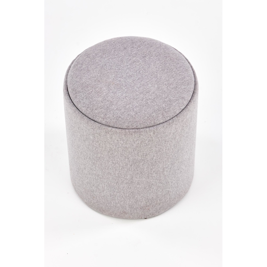 Set of 2 AVIKO stools, Ø 38/45 cm, grey/beige