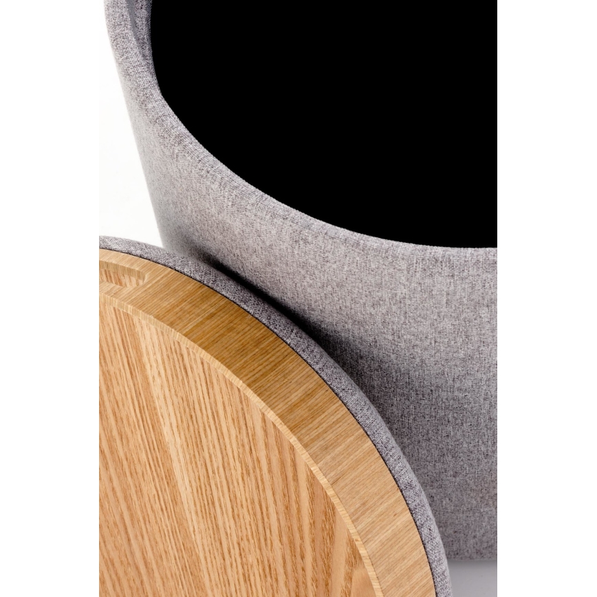 Set of 2 AVIKO stools, Ø 38/45 cm, grey/beige