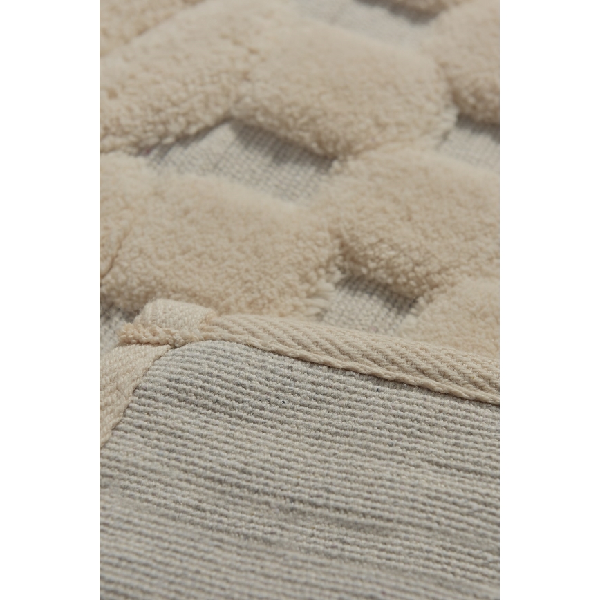 Set of 2 BAMBI Bath Mats 60/100 cm beige