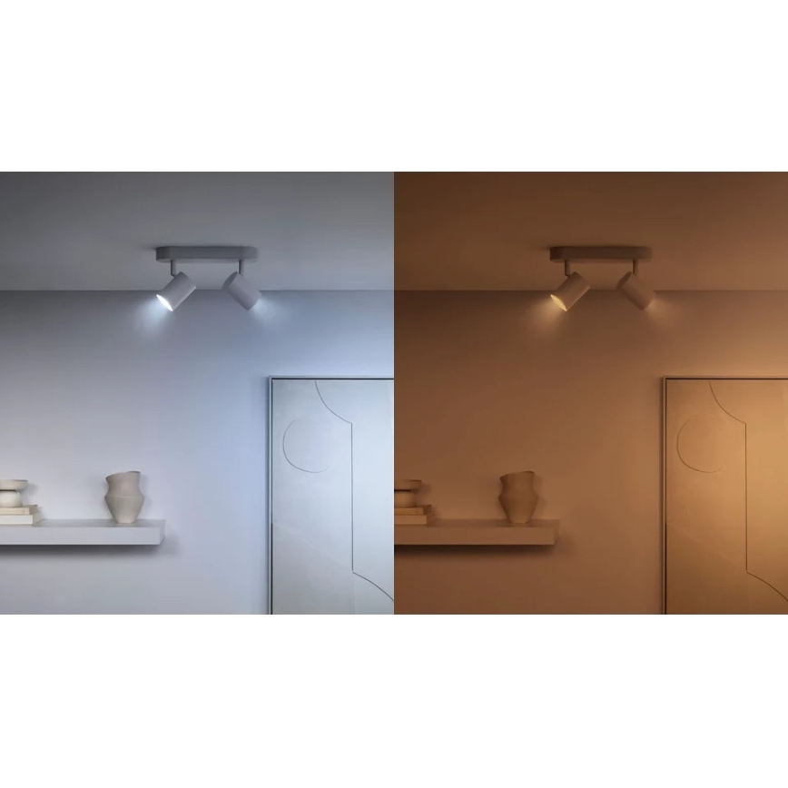 Set of 2 dimmable LED bulbs with motion sensor PAR16 GU10/4,7W/230V 2700-6500K CRI 90 Wi-Fi - WiZ