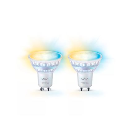 Set of 2 dimmable LED bulbs with motion sensor PAR16 GU10/4,7W/230V 2700-6500K CRI 90 Wi-Fi - WiZ