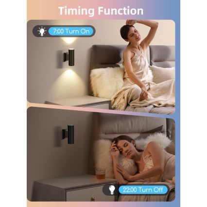 Set of 2 RGBW Dimmable LED Bulbs MESH GU10/6.5W/230V 2700–6500K Wi‑Fi - Aigostar