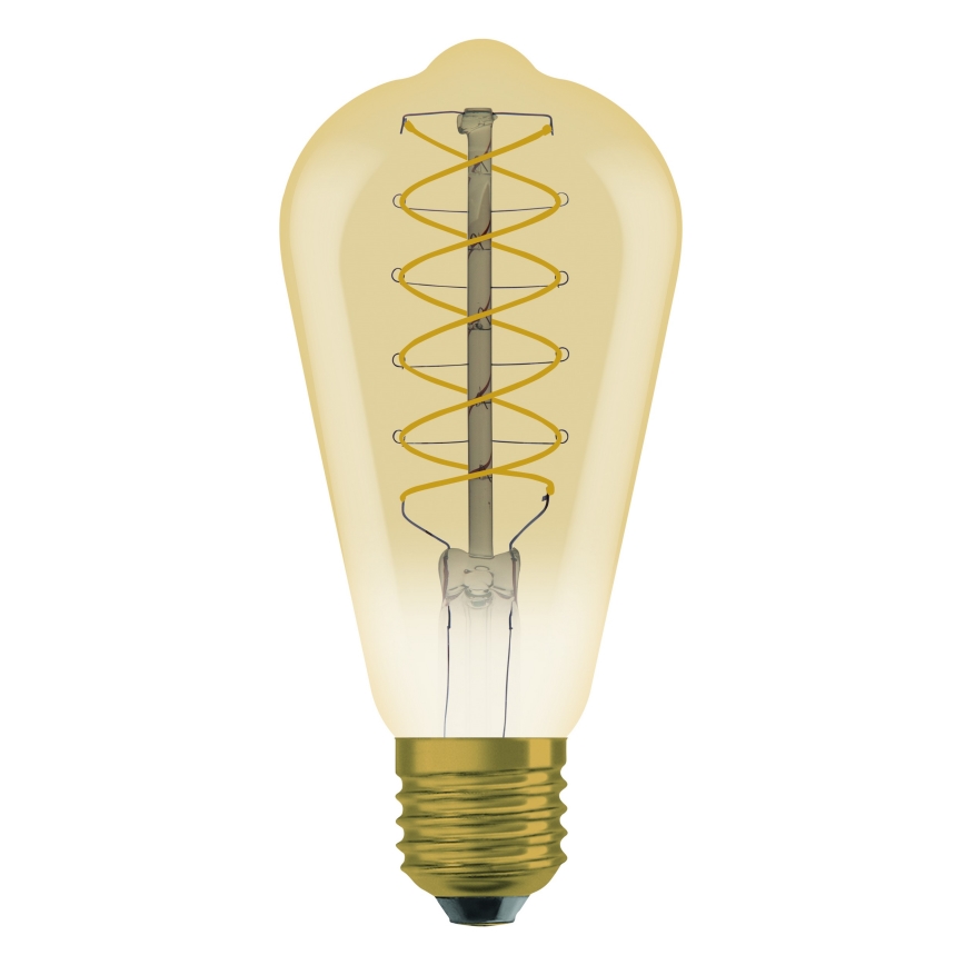 Set of 2 Dimmable LED Vintage Filament Bulbs, E27, 4.8W, 230V, 2200K - Osram