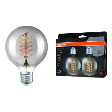 Set of 2 dimmable LED Vintage Filament bulbs, E27 / 7.8W / 230V / 1800K - Osram