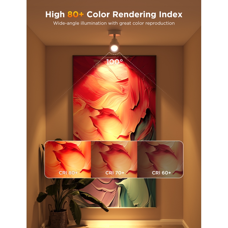 Set of 2 Dimmable LED RGBWW GU10 Bulbs MATTER 4,8W/230V 2700-6500K Wi-Fi - Govee