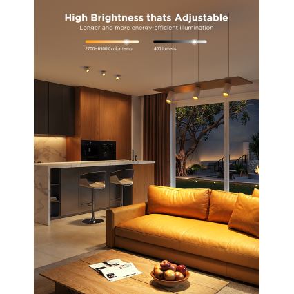 Set of 2 Dimmable LED RGBWW GU10 Bulbs MATTER 4,8W/230V 2700-6500K Wi-Fi - Govee