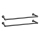 Set of 2 LINEA wall-mounted hanger hooks, black
