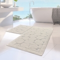 Set of 2 LINO bath mats 60/100 cm, cream