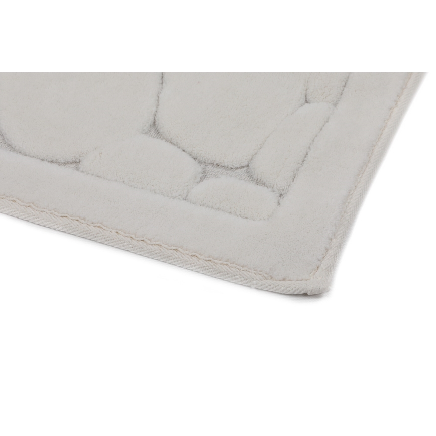 Set of 2 LINO bath mats 60/100 cm, cream