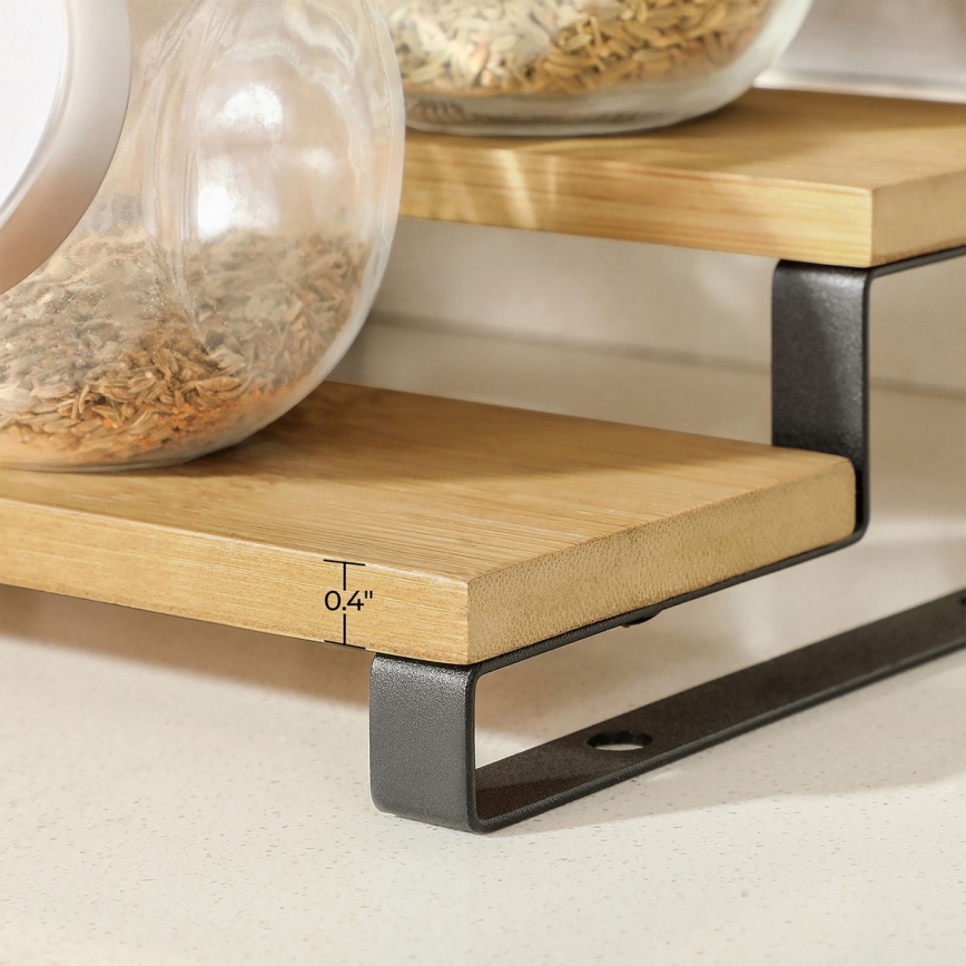 Set of 2 MARGE spice jar holders black/brown