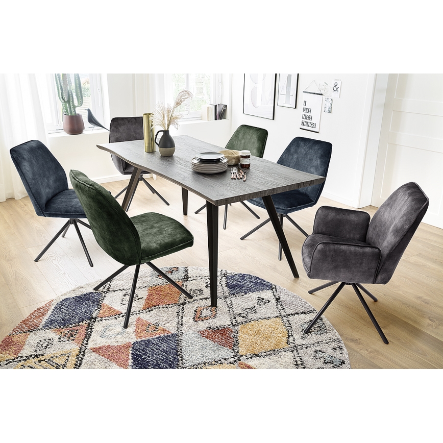 Set of 2 NEXORO dining chairs — Anthracite