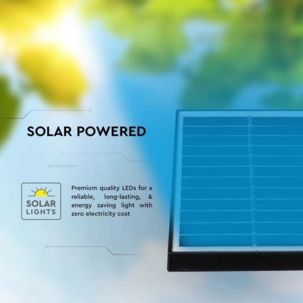 Set of 2 Outdoor Solar Lamps 2xLED/1.2W/3.7V IP65 3000K 4000 mAh