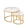 Set of 2 PACILA coffee tables in marble/gold finish