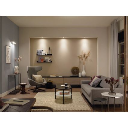 Set of 2 dimmable Philips Hue WHITE AMBIANCE GU10 LED bulbs, 4.2W, 230V, 2200–6500K + dimmer switch