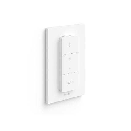 Set of 2 dimmable Philips Hue WHITE AMBIANCE GU10 LED bulbs, 4.2W, 230V, 2200–6500K + dimmer switch