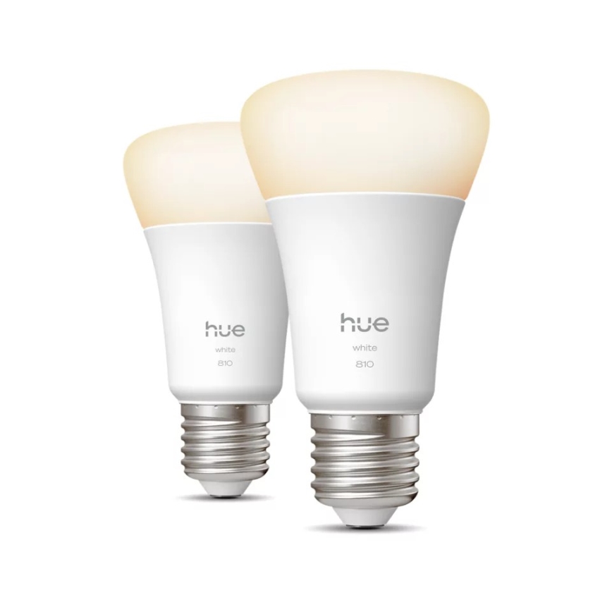 Set of 2 Philips Hue WHITE Dimmable LED Bulbs E27/7W/230V 2700K