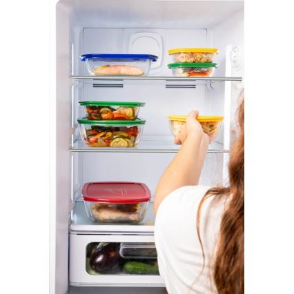 Set of 2 PYREX glass food storage containers — 1.2 L and 2.5 L