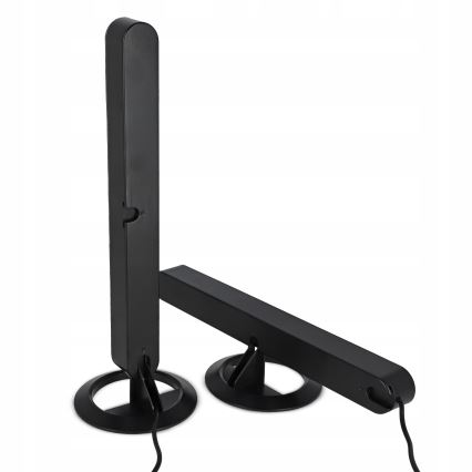 Set of 2 RGBIC LED dimmable table lamps LED/5W/5V, black + remote control