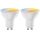 Set of 2 RGBW Dimmable LED Bulbs MESH GU10/6.5W/230V 2700–6500K Wi‑Fi - Aigostar