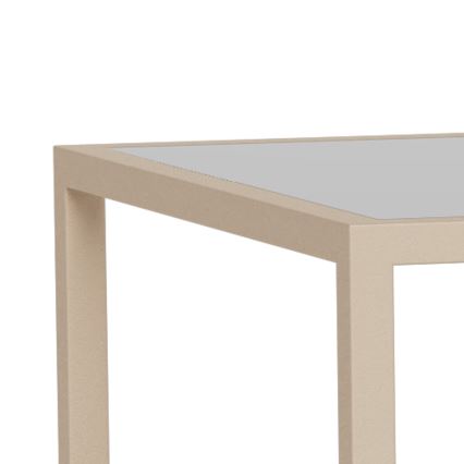Set of 2 SARON Coffee Tables 90 x 50 cm, Gray/Clear