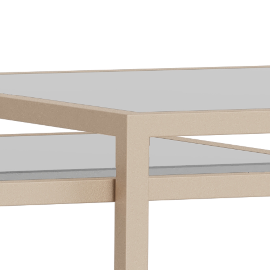 Set of 2 SARON Coffee Tables 90 x 50 cm, Gray/Clear