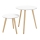 Set of 2 SERA side tables, white/brown
