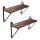 Set of 2 SHELFY Wall Shelves, Brown/Black